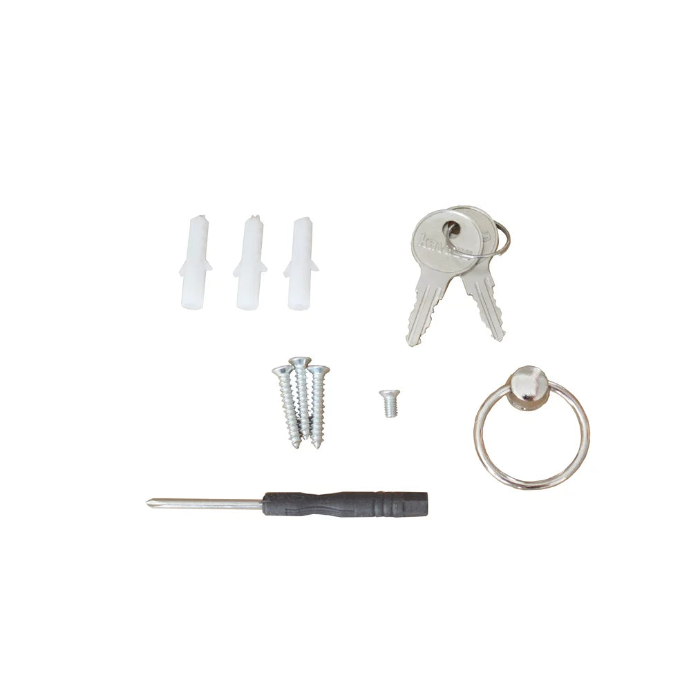 Key Cabinet 100 Hooks Lock Box Wall Mount Key Organizer Beige