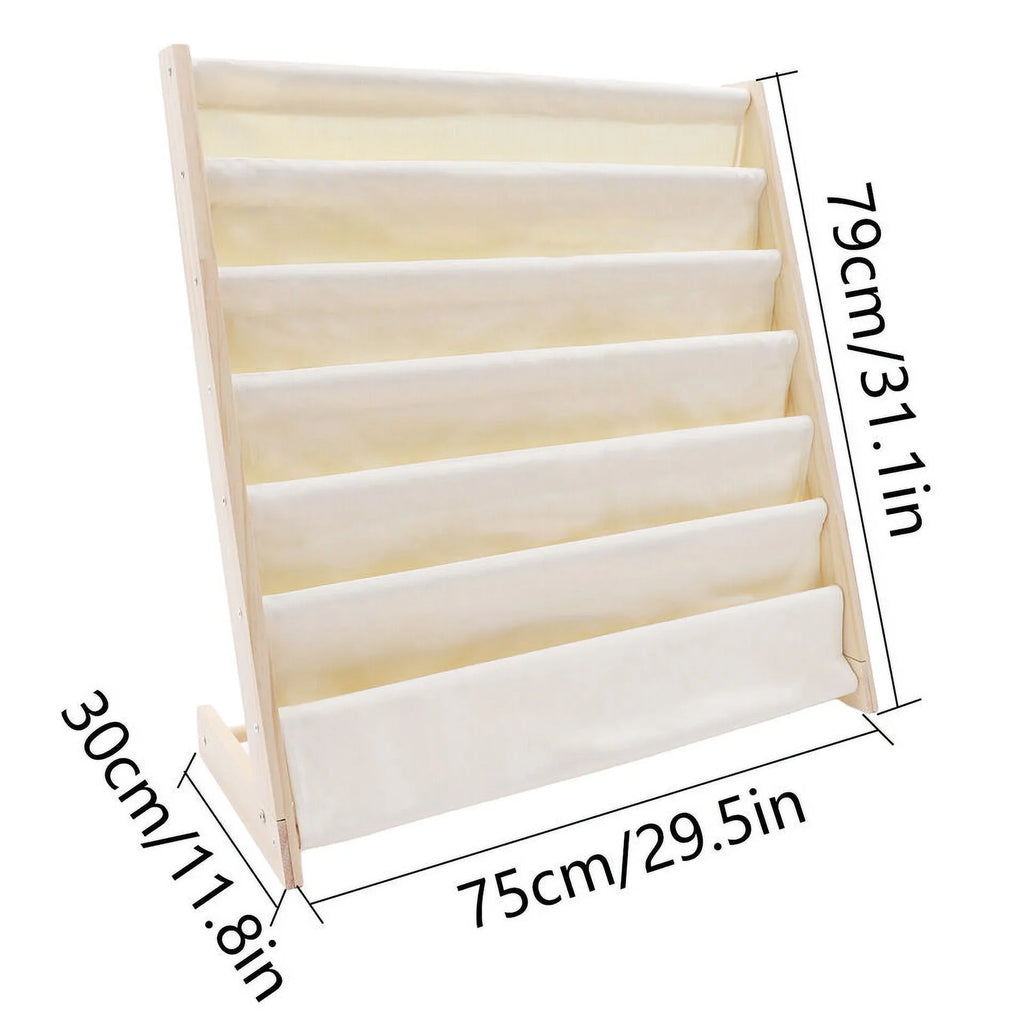 Wooden Bookcase Children Kids Book Shelf Rack Bookshelf Tidy Storage Organizer