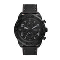 Fossil Bronson Chronograph Leather Black Dial Quartz  Men's Watch