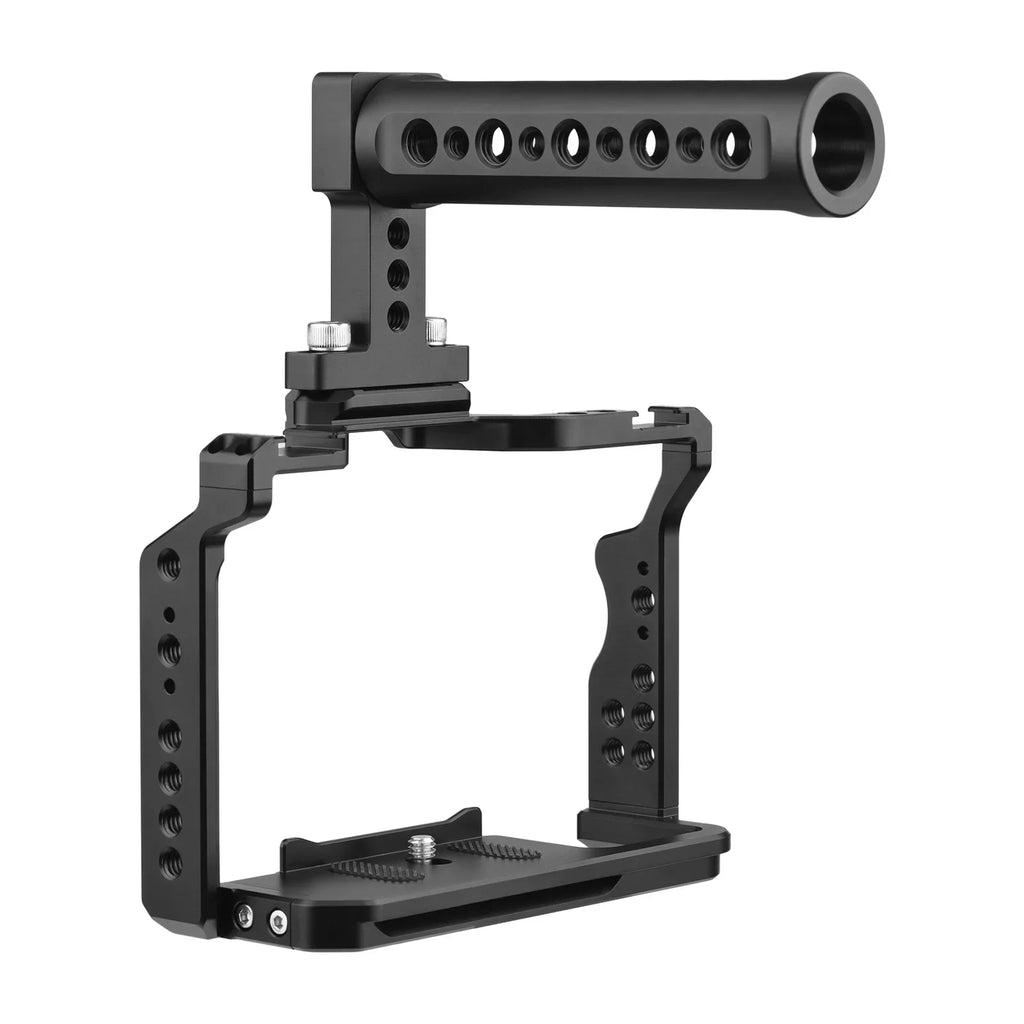 7299 Video Cage + Handle Kit Aluminum Alloy with Dual Cold Shoe Mounts Numerous 14 Inch Threads Replacement for Sony / / /  /  /
