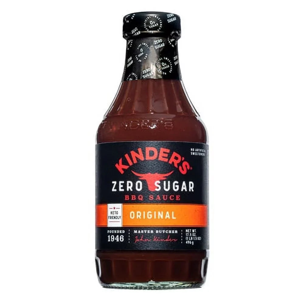 Kinder's Zero Sugar Original Barbeque Sauce, 17.5 oz Pack Of 6