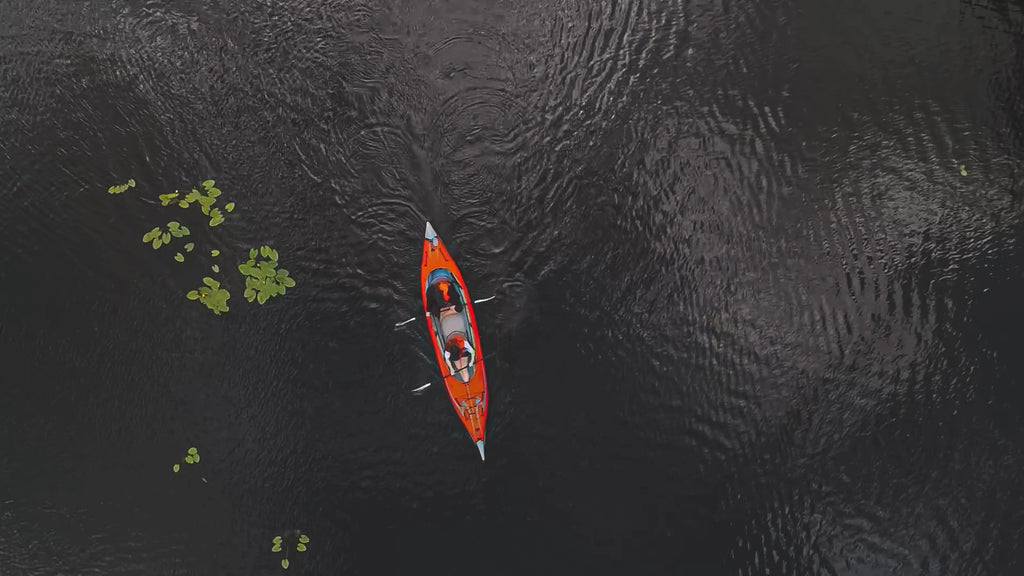 Advanced Elements AdvancedFrame® Elite - Recreational Inflatable Kayak with Pump - Convertible Solo or Tandem Kayak - 15 ft - Red