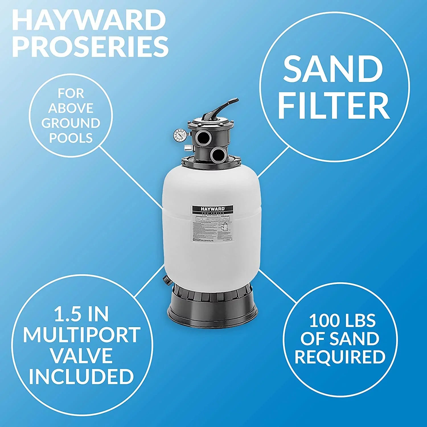 Hayward  Above Ground Pool Pro Series 1HP Sand Filter Pump System