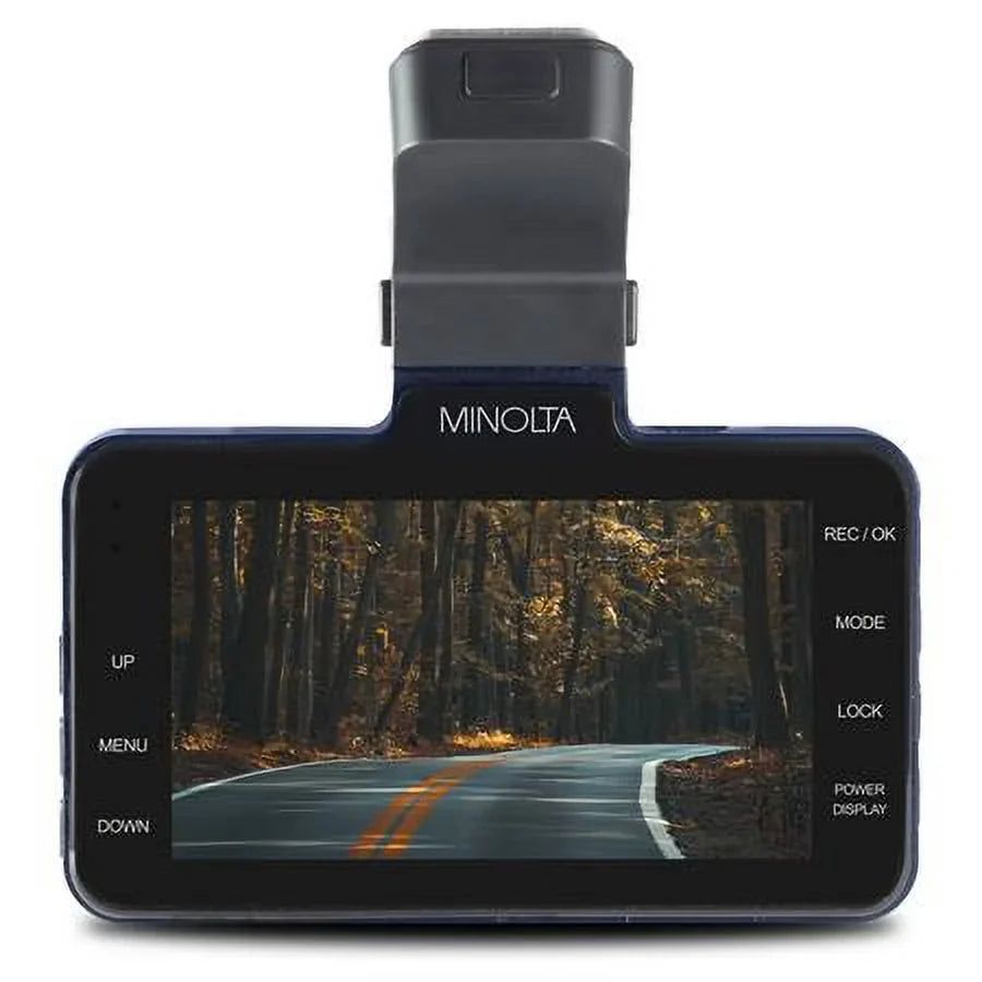 12MP Full  3"  Screen Dash Camera, Blue