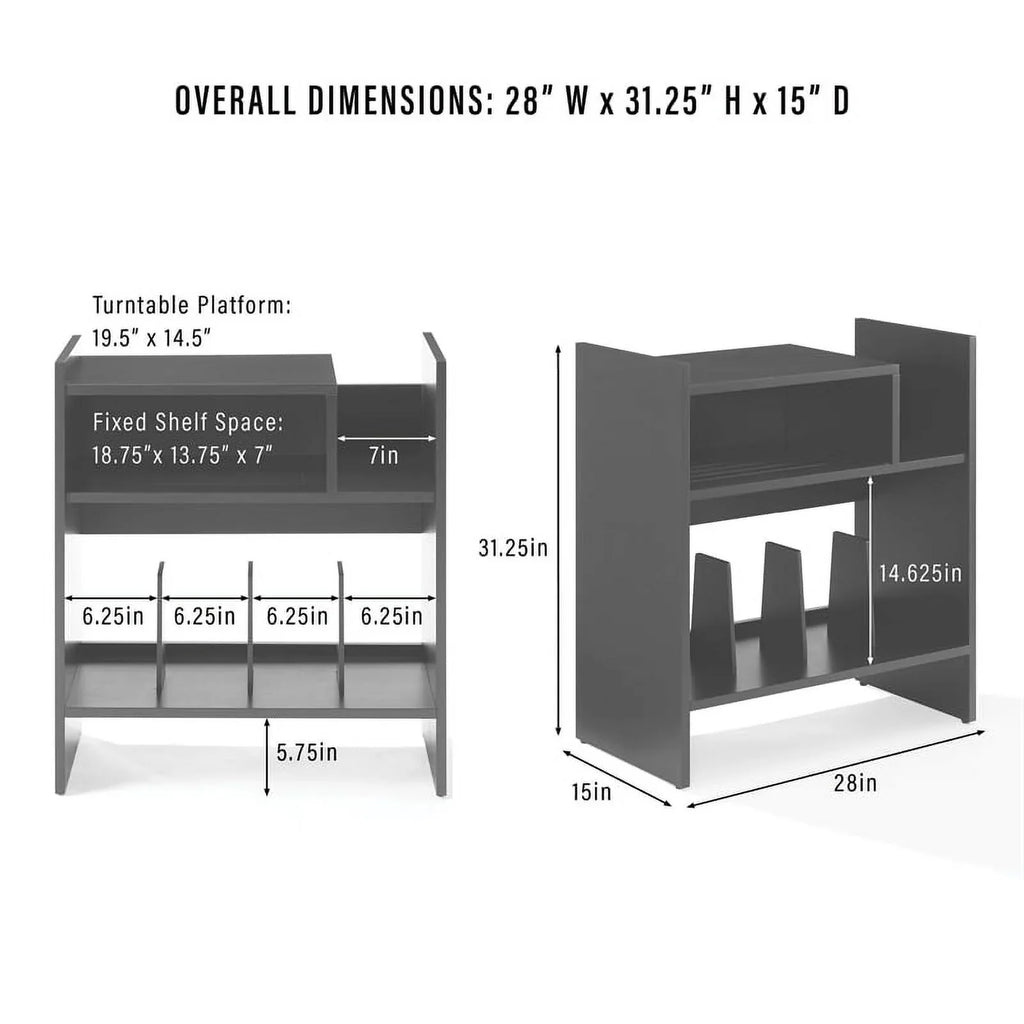 Crosley Furniture Portland Vinyl Record Storage Tv Stand and Entertainment Center, Media Console