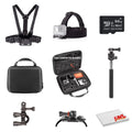Basic Action Camera Accessory Kit Bundle With - 64GB    + MicroFiber Cleaning Cloth