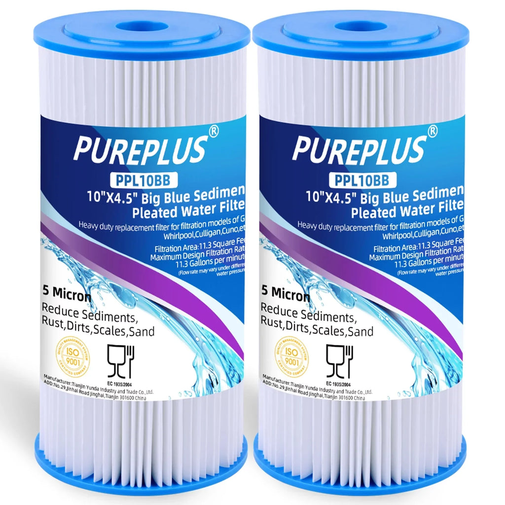 10" x 4.5" Whole House Water Filter, Replacement for  , Culligan -, Pentek - and DuPont , American Plumber , , Pack of 2
