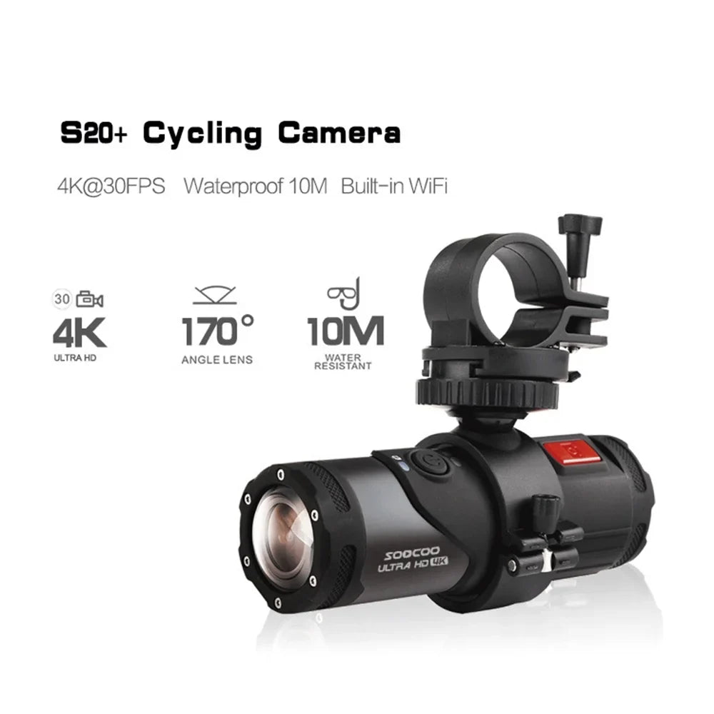 Adventure Cycling Camera, 4K Action Helmet Waterproof WiFi  Head mounted Camera