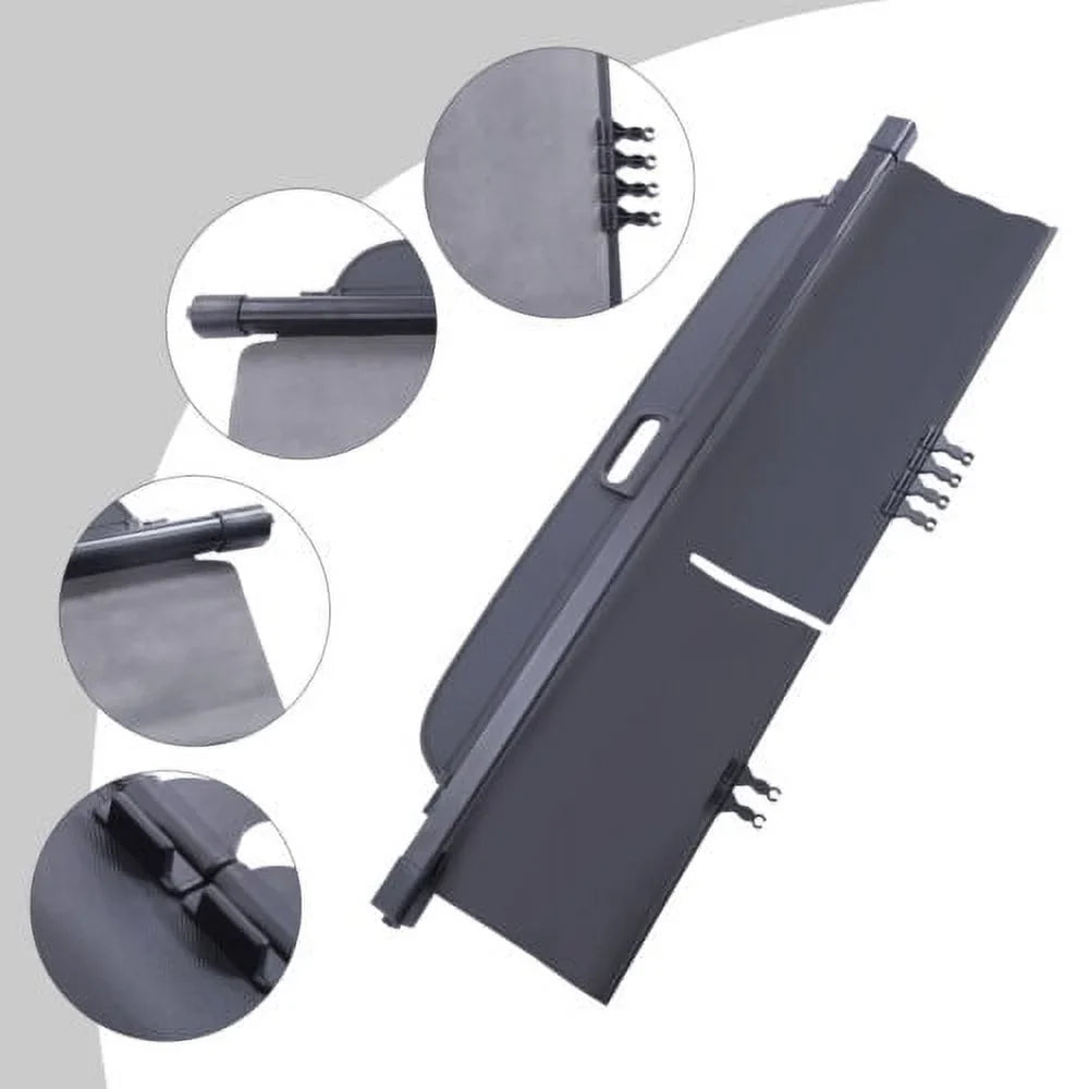 Retractable Cargo Cover For 2019-2021 Jeep Cherokee Trunk Tonneau Security Shade