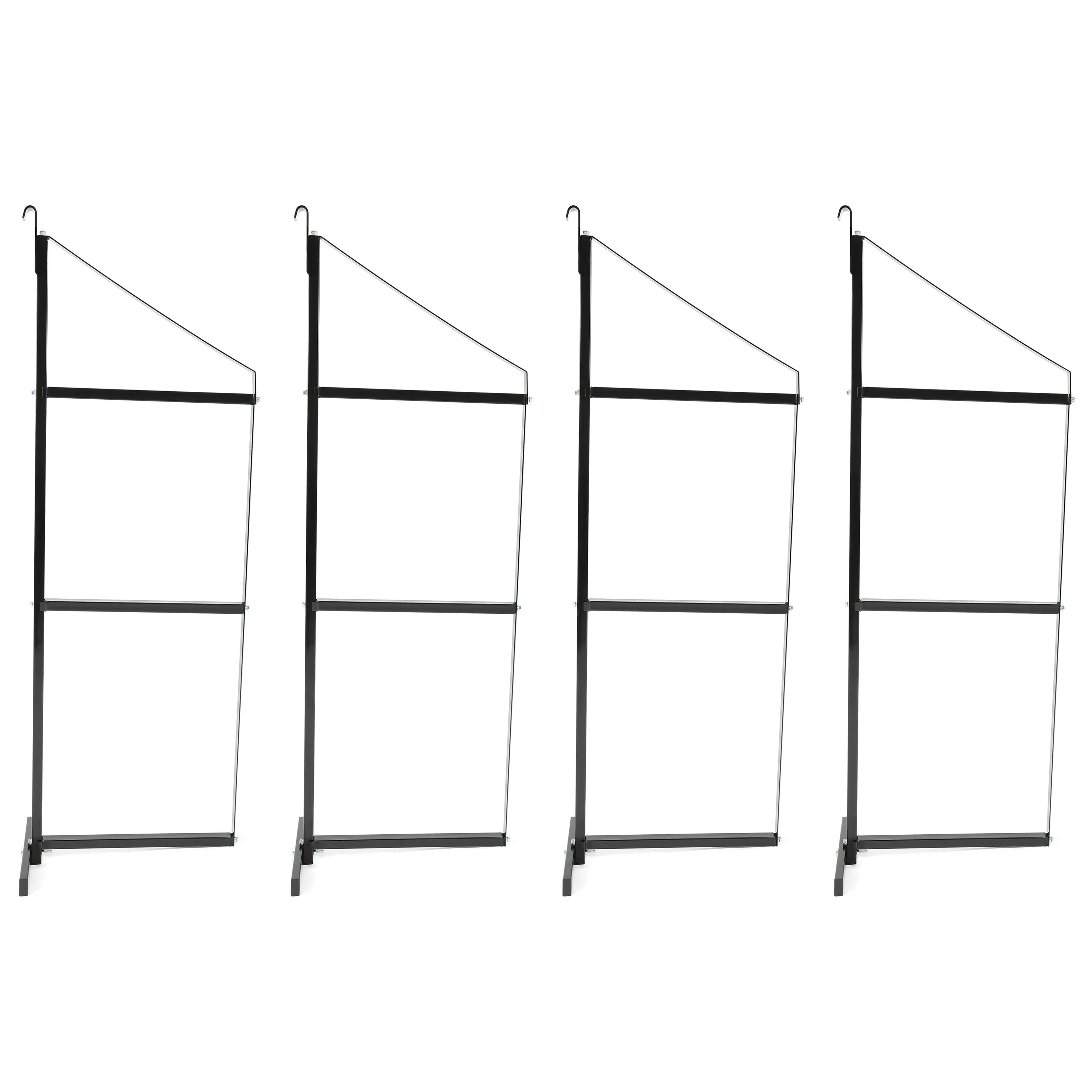 Cargo Shipping Container Shelving Brackets Black Powder Coated Steel Shelf Brackets for Heavy Duty Trailer Containers