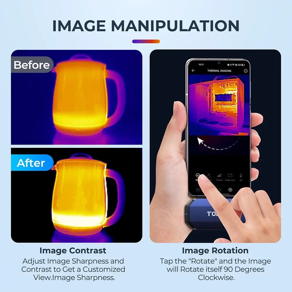 Thermal Imaging Camera 256x192  High Resolution Thermal Imager for Smartphones, Tablets &