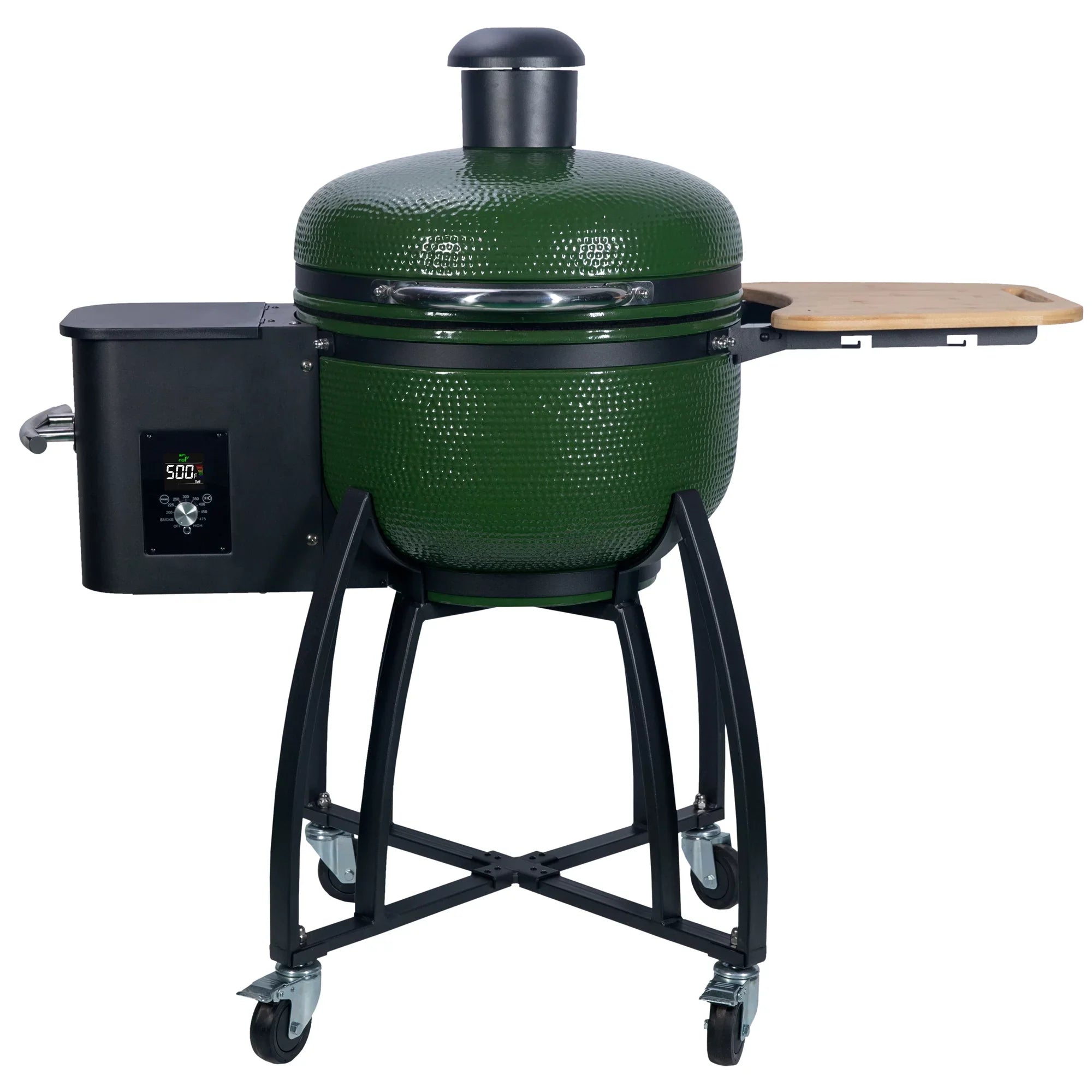 24 "Ceramic Pellet Grill with 19.6" diameter Gridiron Double Ceramic Liner 4-in-1 Smoked Roasted  Pan-roasted for Outdoors Patio
