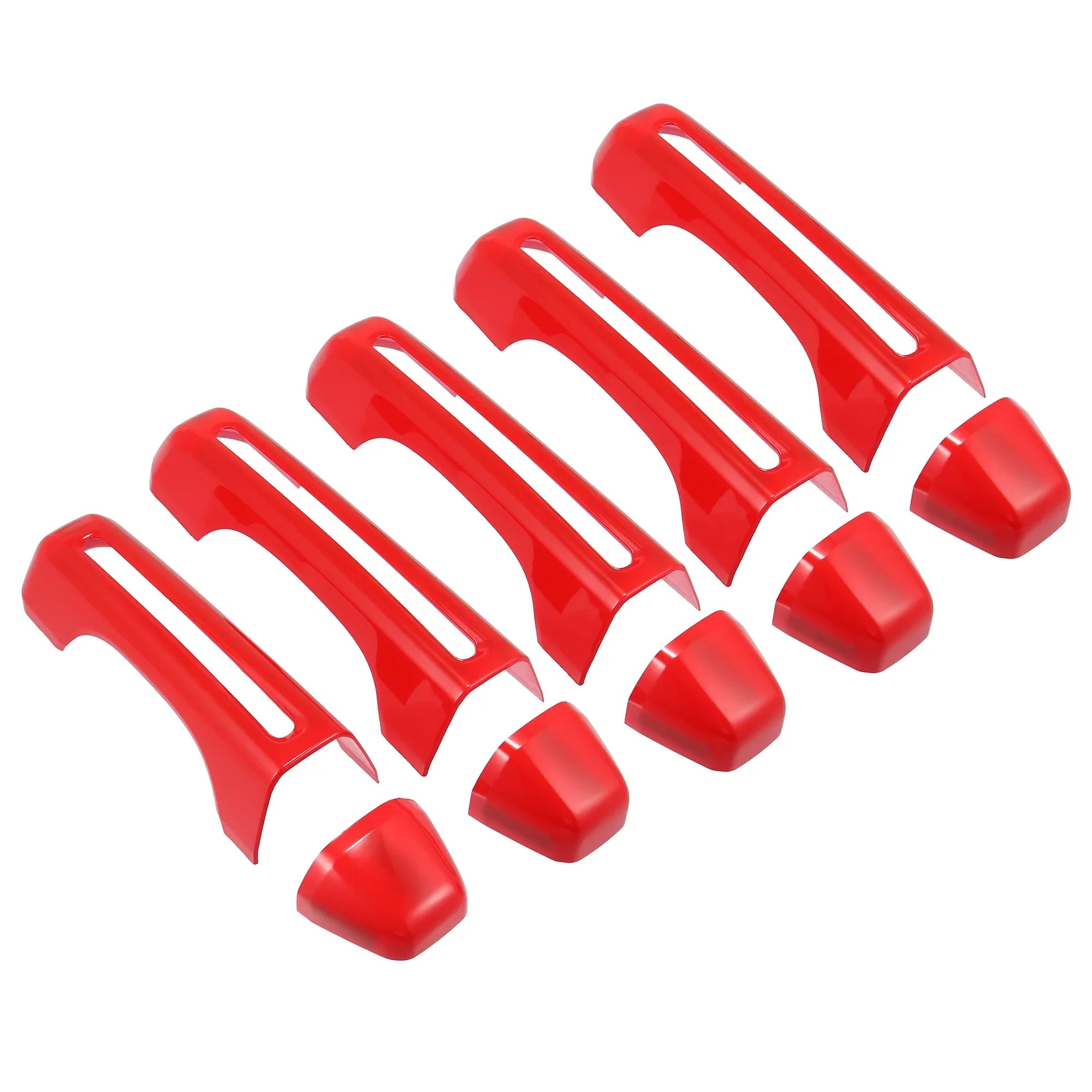 Red Door Handle Trim Cover Kit and Tailgate Handle Cover for Jeep Wrangler    2 & 4 Doors 2018-2021
