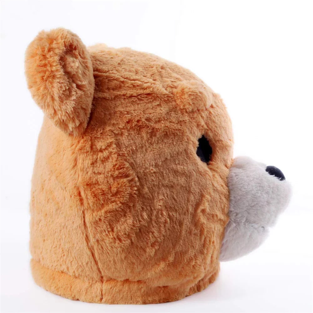 Plush Teddy Bear Mascot Head Costume Character Mascot Mask