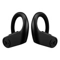 Turonic  Pro - True Wireless Earbuds - 45H Playtime, Charging case, Mic,  Waterproof Bluetooth Headphones w/Microphone - Sport Wireless Earphones with Earhook for Gym, Running, Workout - Black