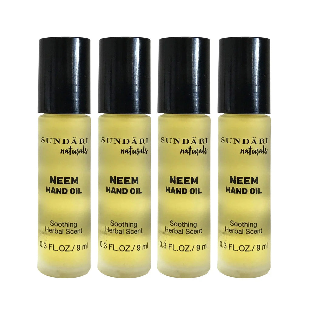 Sundari Naturals Neem Hand Oil 0.3 fl oz, each. Pack of 4.