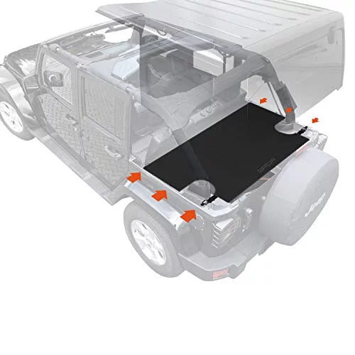 Cargo Cover   for Wrangler  4DR Sport/ Sahara/ Rubicon/ Freedom Unlimited 2007-2018 models ()
