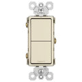 Legrand  Pass & Seymour Radiant 2 Single-Pole Switch, 15A, Light Almond - Quantity 6