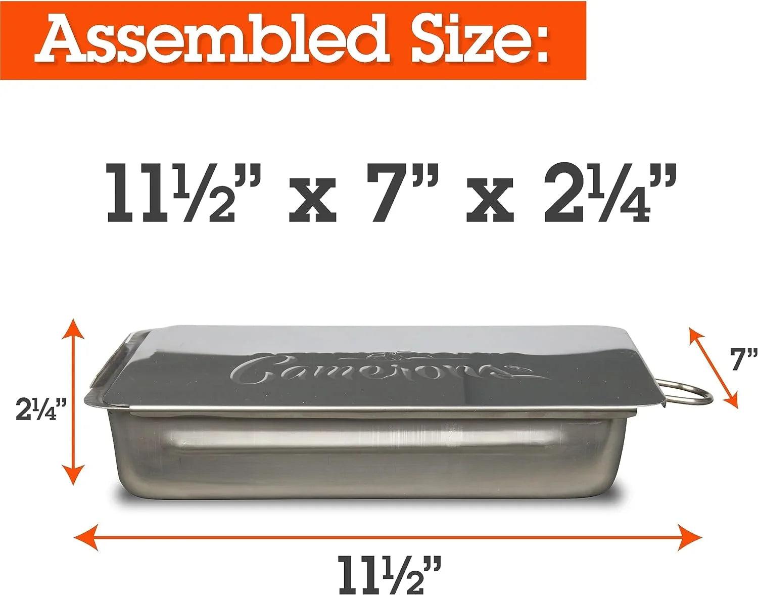 (2 pack) Camerons Indoor Outdoor Stovetop Smoker - Stainless Steel Barbecue Smoker Box w/ Oak Wood Chips & Recipes - Works On Any Heat Source, Stovetop or  Grill for Smoking Meats - Grilling Gift for Men