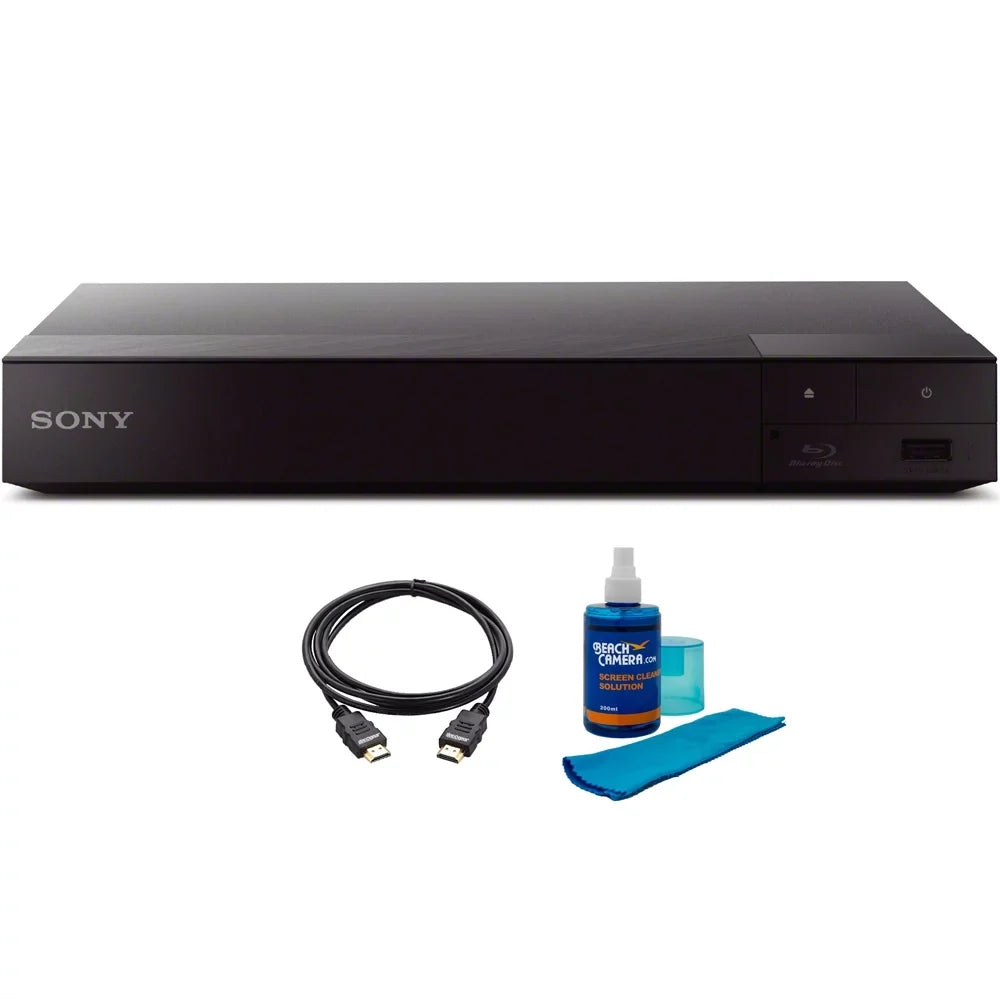 Sony - 4K Upscaling 3D Streaming Blu-ray Disc Player w/ Cleaning Kit and  Cable Bundle