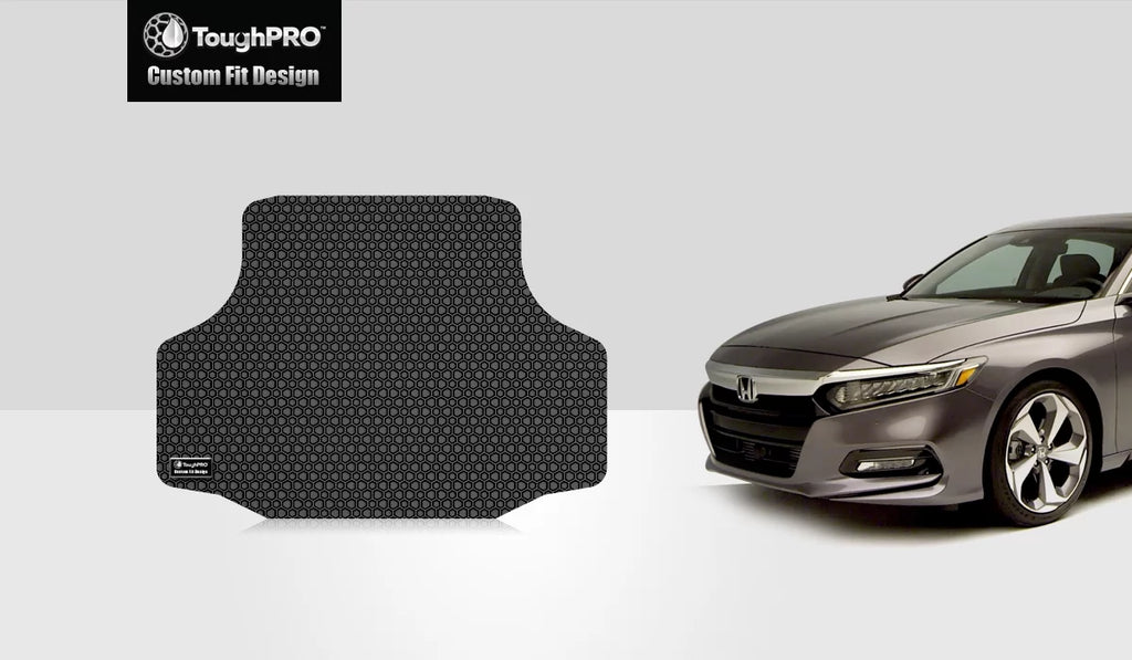 ToughPRO - Trunk Mat Compatible with  Accord - All Weather Heavy Duty (Made in ) - Black Rubber - 2019