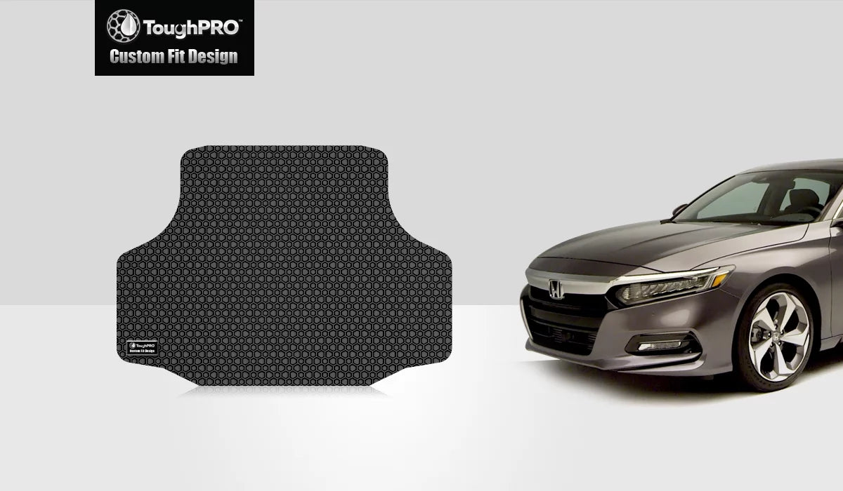 ToughPRO - Trunk Mat Compatible with  Accord - All Weather Heavy Duty (Made in ) - Black Rubber - 2019