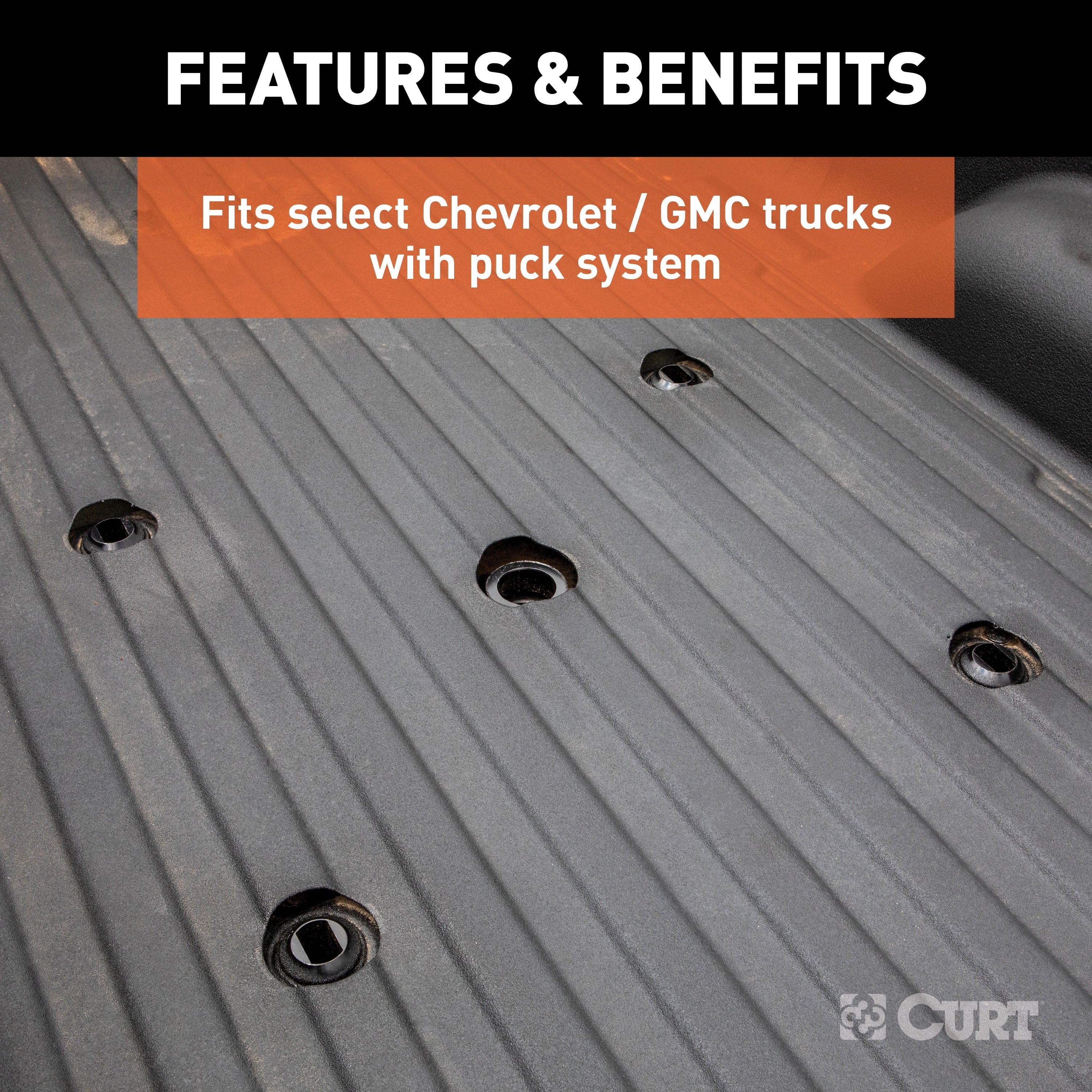 16067  5th Wheel Hitch, 24,000 lbs, Select Chevrolet Silverado,  Sierra 2500, 3500 , 8-Foot Bed Puck System