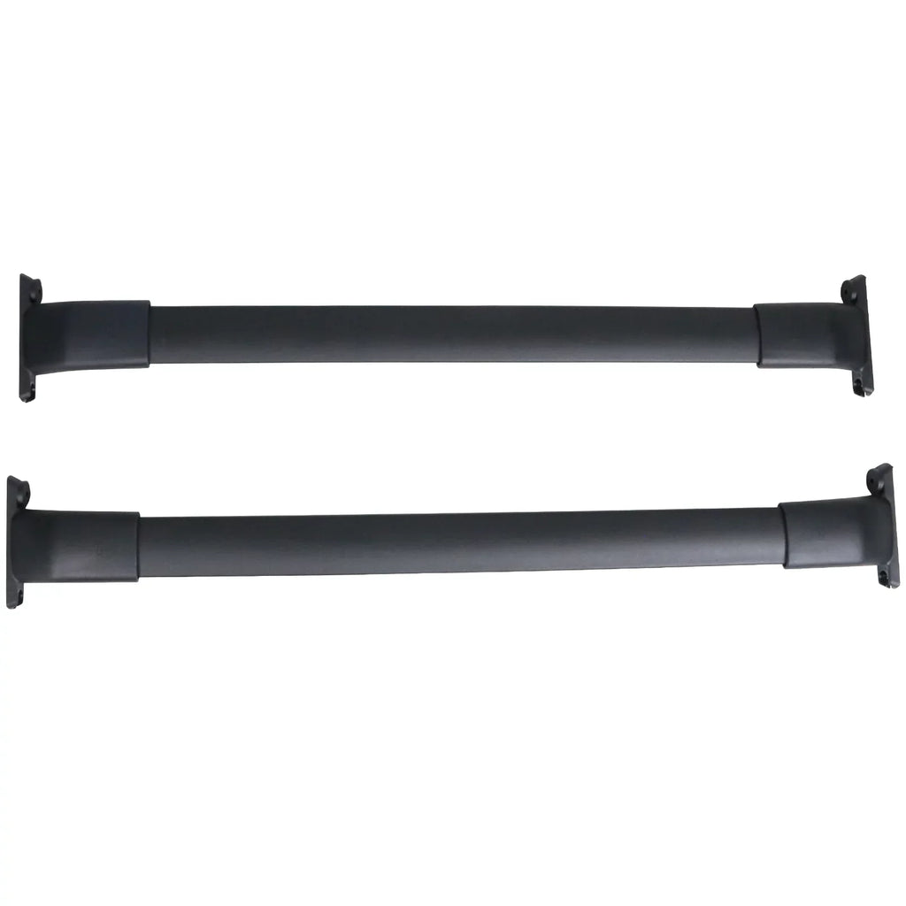 Ikon Motorsports Compatible with 13-16 Mazda -5   Style Cross Bar Roof Rack Black Aluminum