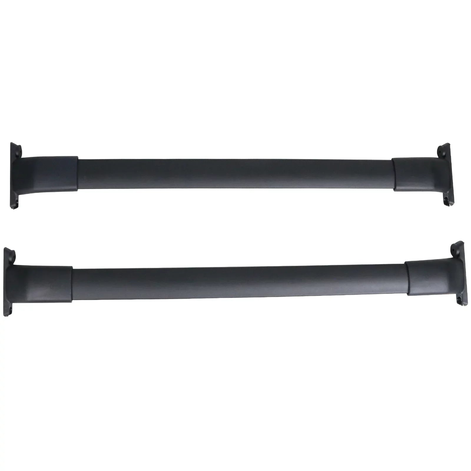 Ikon Motorsports Compatible with 13-16 Mazda -5   Style Cross Bar Roof Rack Black Aluminum