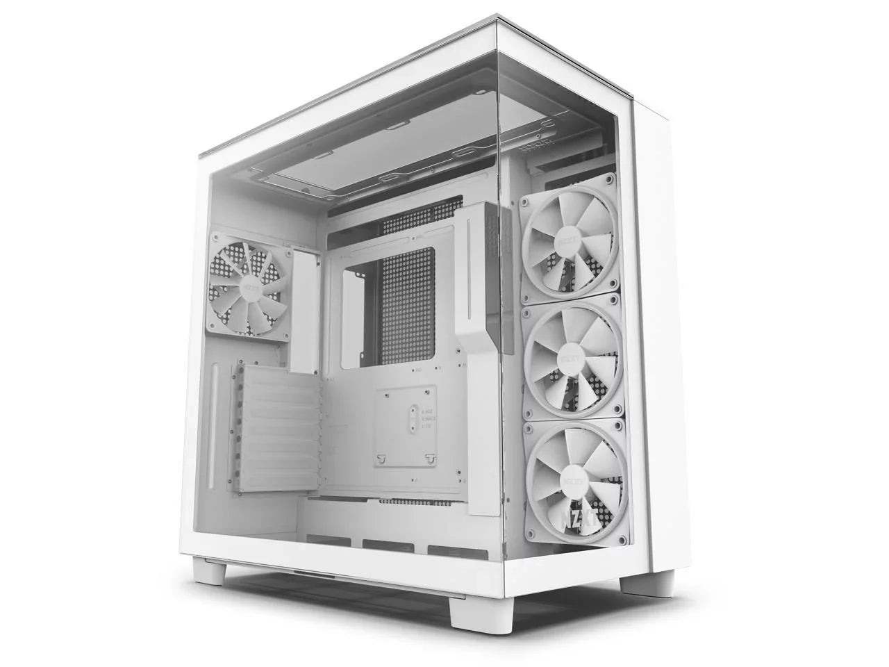 Elite - All White - --01 - Premium Dual-Chamber - Mid-Tower -  Fans - Case