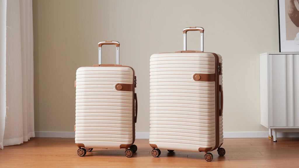 4 Piece Luggage Set Suitcase Set,  Hard Shell Lightweight Expandable Travel Luggage with 4 Packing Cubes,  Lock, Suitcases With Spinner Wheels for Men Women 16''20''24''28''