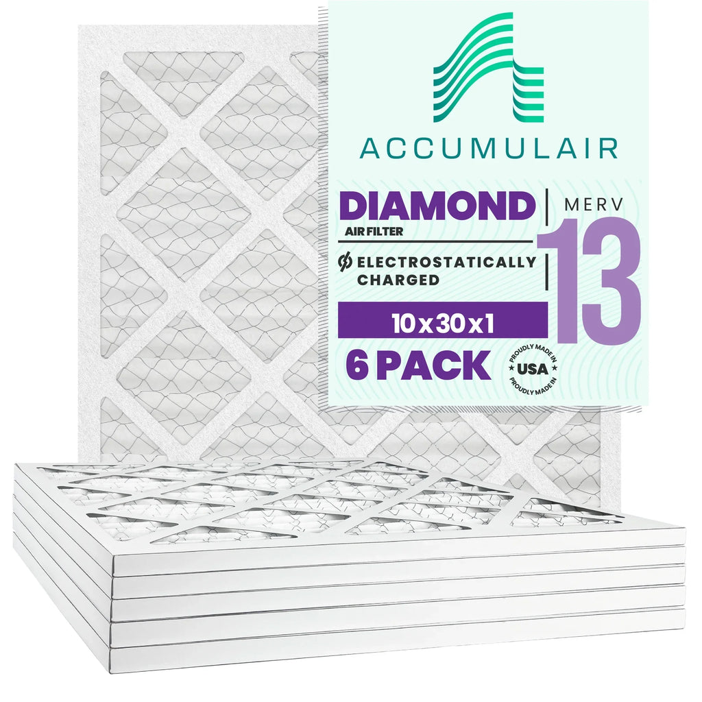 Accumulair Diamond 10x30x1  13 Air/Furnace Filters (6 pack)