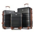 Yone jx je  Luggage 3 Pcs Suitcase Set,  Hardside Suit case with Spinner Wheels Lightweight  Lock, 20/24/28 Inch,Black