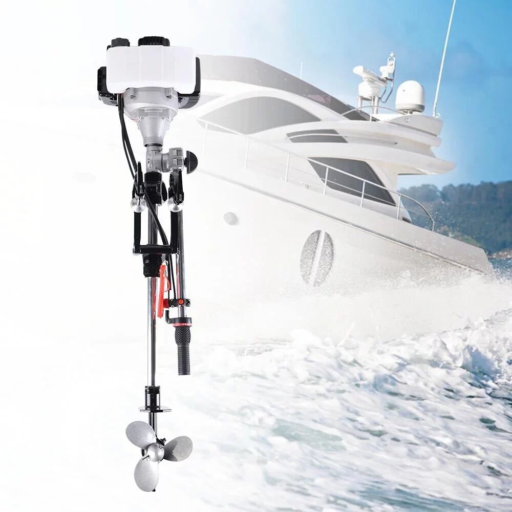 2.3HP 2Stroke Outboard Motor Kayak Boat Engine Long Shaft /Air Cooling System