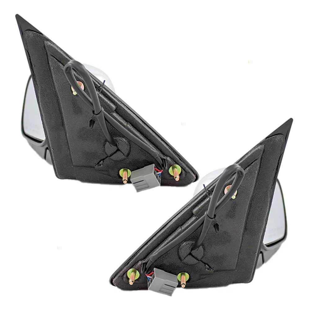 Brock Replacement Driver and Passenger Performance Upgrade Power Side View Mirrors with Chrome Compatible with 98-08 Crown Victoria Grand Marquis 6W7Z17683AA 6W7Z17682AA