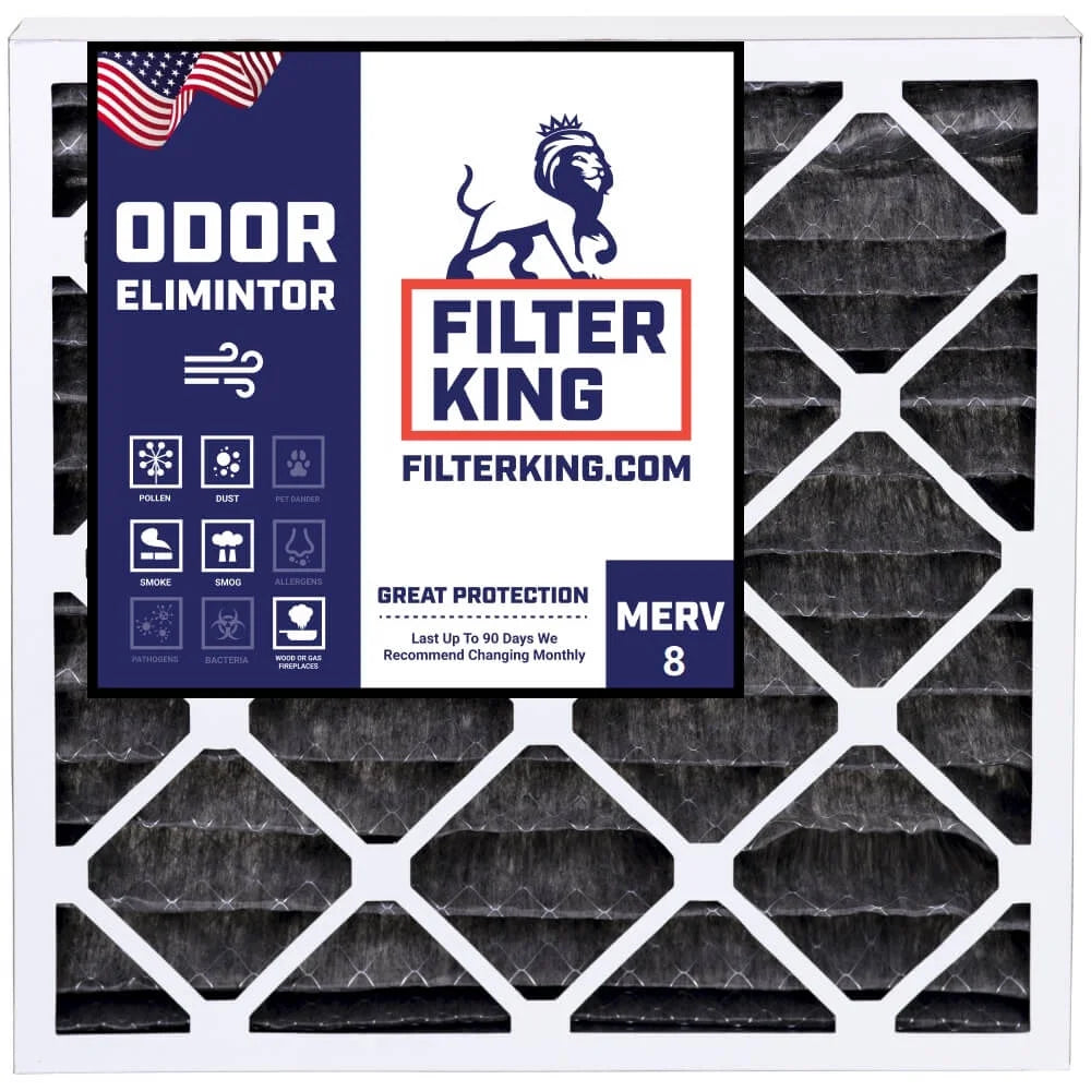 Filter King 6x12.25x1 Air Filter | 4- | Carbon  8  Pleated / Furnace Filters |    | Actual Size: 06 x 12.25 x .75"