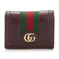 Pre-Owned Authenticated Gucci Ophidia Calf Leather Red Small Wallets Unisex (Good)