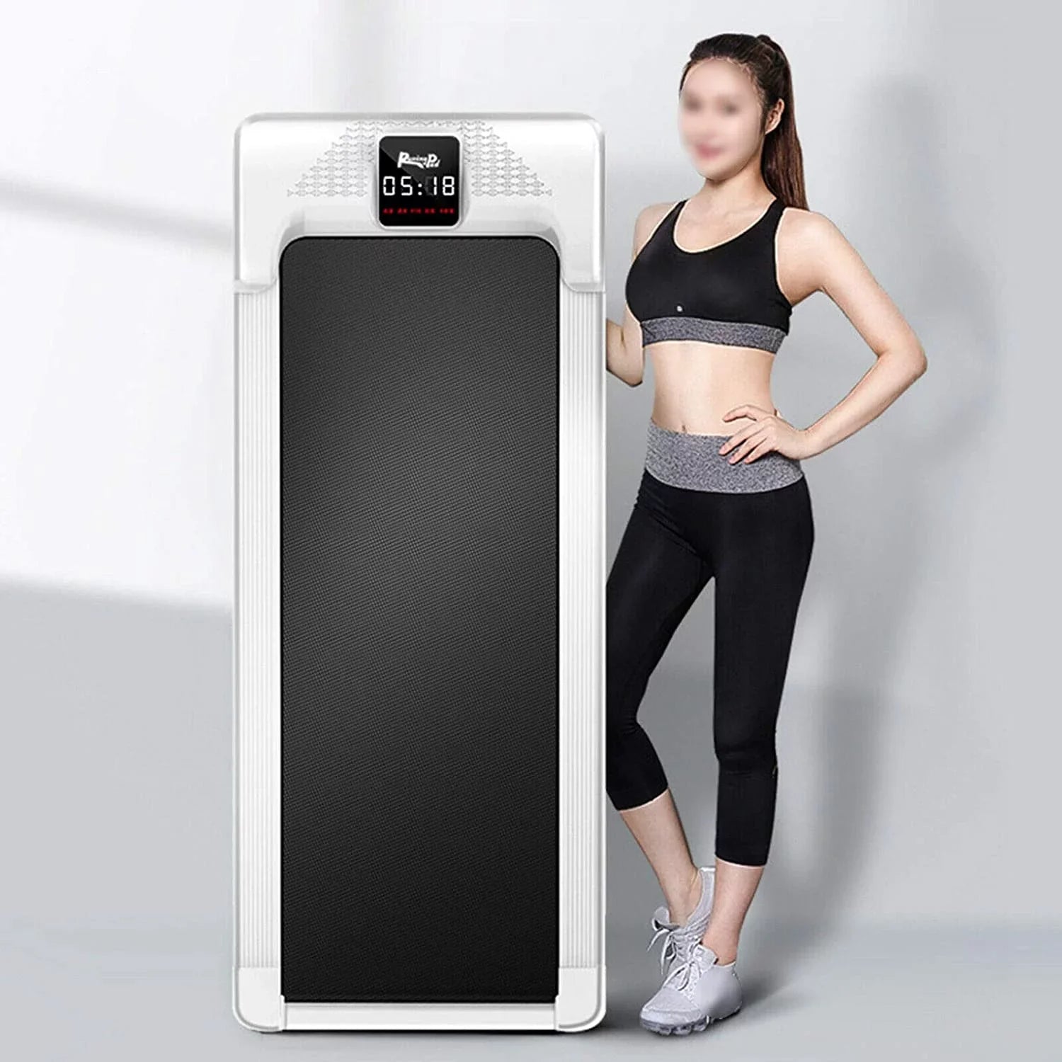 Miumaeov Portable Electric Mute Treadmill Fitness Walking Pad Home Office Running Machine
