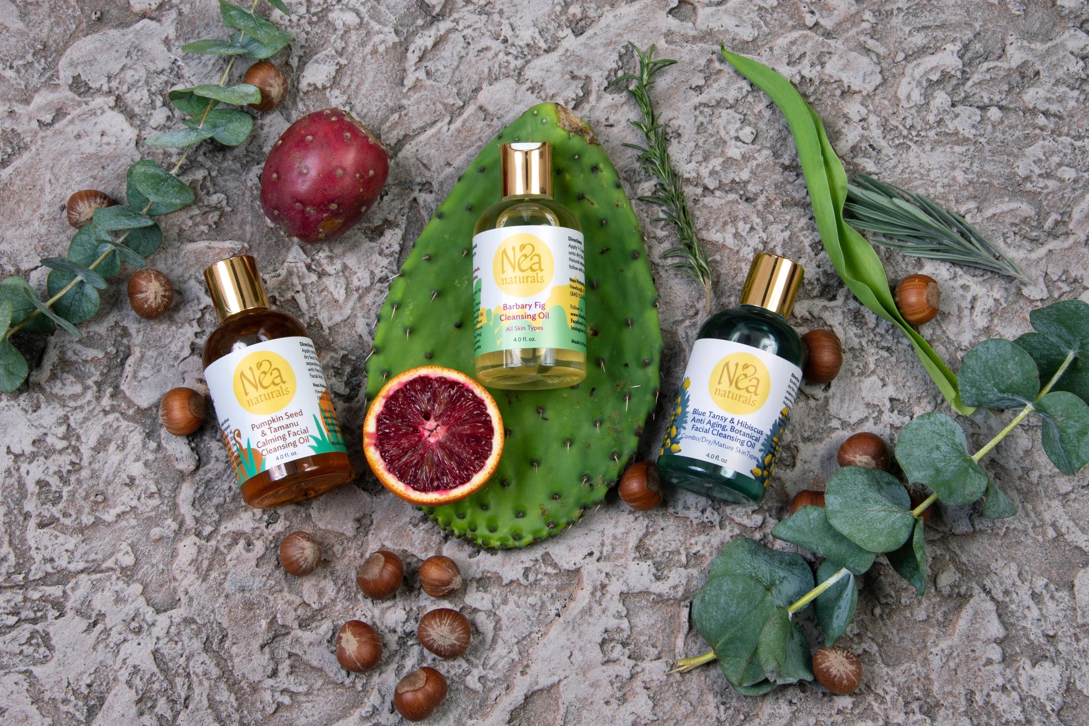 Nea Naturals Skincare Facial Kit - Pumpkin Facial Cleansing Oil , Facial Mist & Beauty Facial Oil - Anti-Aging Hydrating Skin Care Facial Kit - 3 Piece Facial Kit