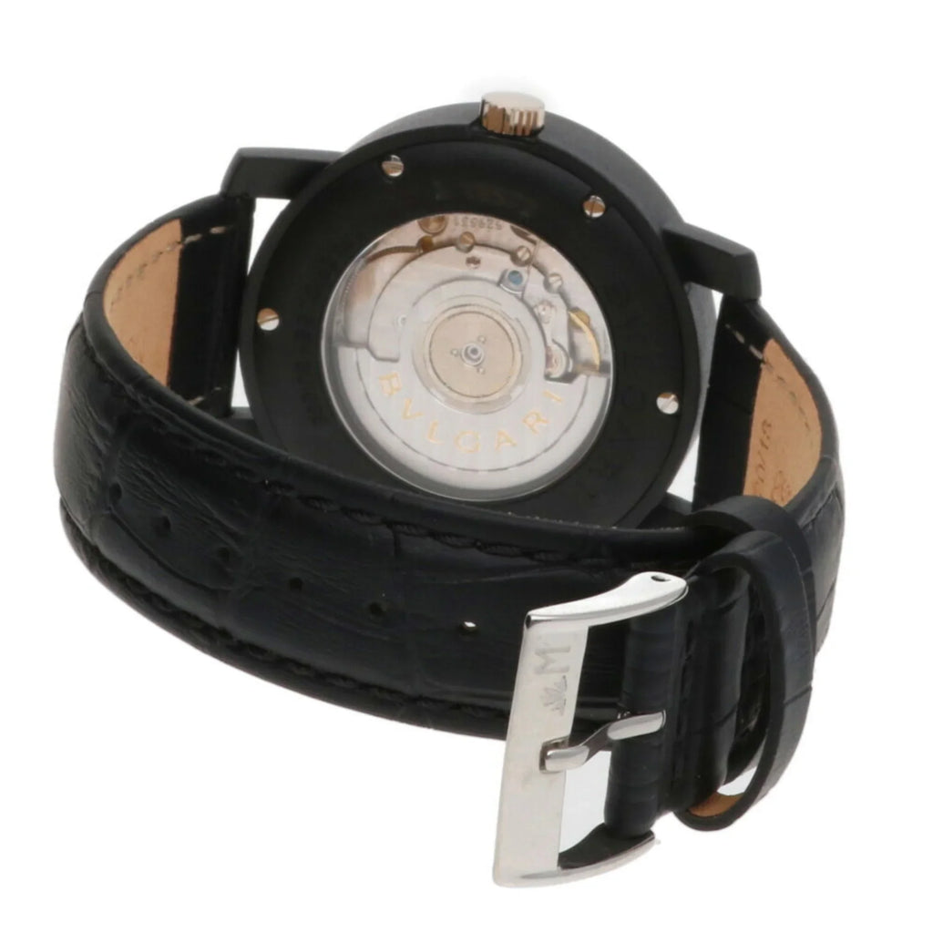 Pre-Owned Bvlgari  carbon watch  self-winding men's (Good)