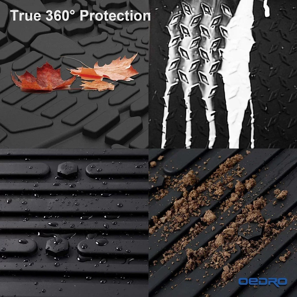 Ledkingdomus All-Weather  Rubber Front and Rear 3-Piece for 2015-2023 2024 Ford  Super Crew Cab Floor Mats Set