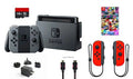 Nintendo Switch 6 items Bundle:Nintendo Switch 32GB Console Gray Joy-con,128GB Micro  Card Nintendo Joy-Con (/) Wireless Controllers Neon Red,Mario Kart 8 Deluxe Mytrix  Cable and Wall Charger