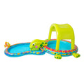 Banzai Shade ' Slide Turtle Inflatable Kiddie Splash Pool with Sprinkler