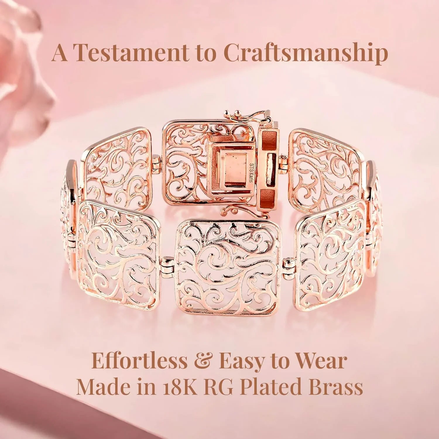 Shop  18K Rose Gold Plated Bracelet Jewelry Size 6.5" Birthday Mothers Day Gifts for Mom