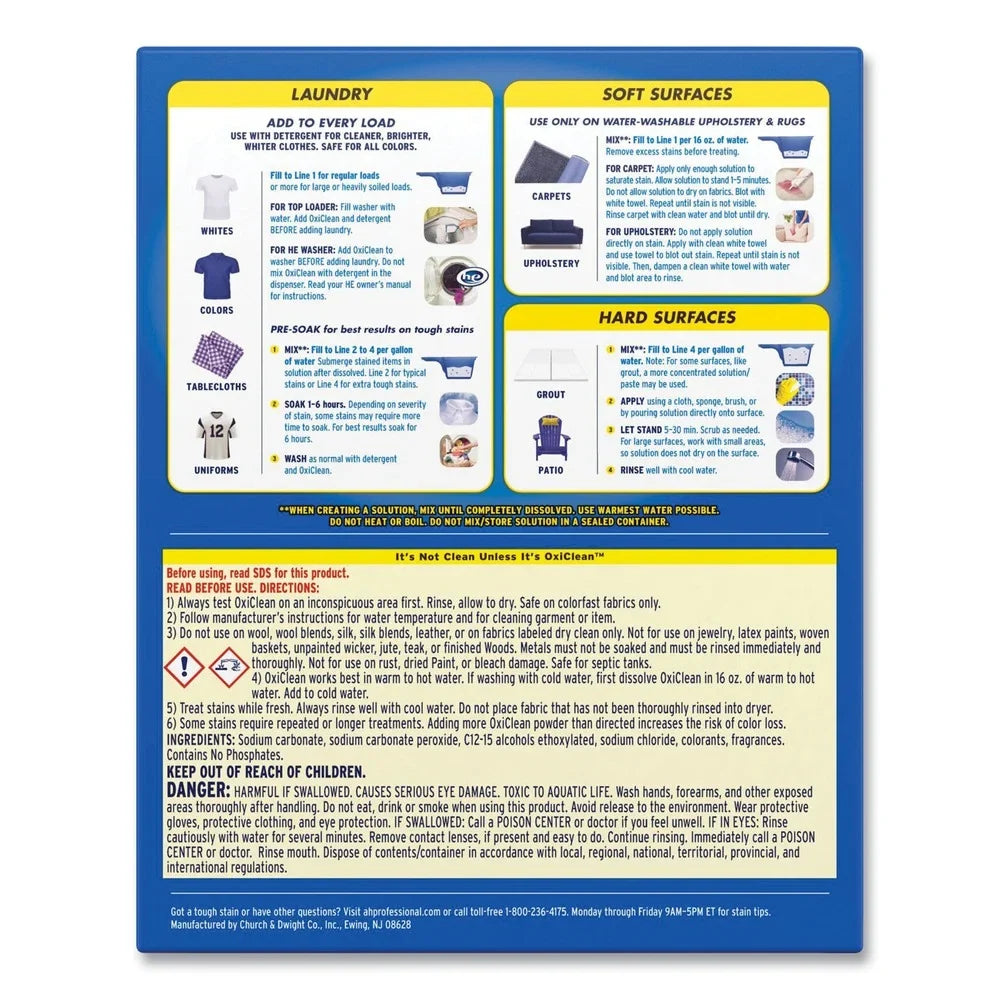 OxiClean 57037-00069 7.22 lbs. Versatile Stain Remover - Regular Scent (4/Carton)
