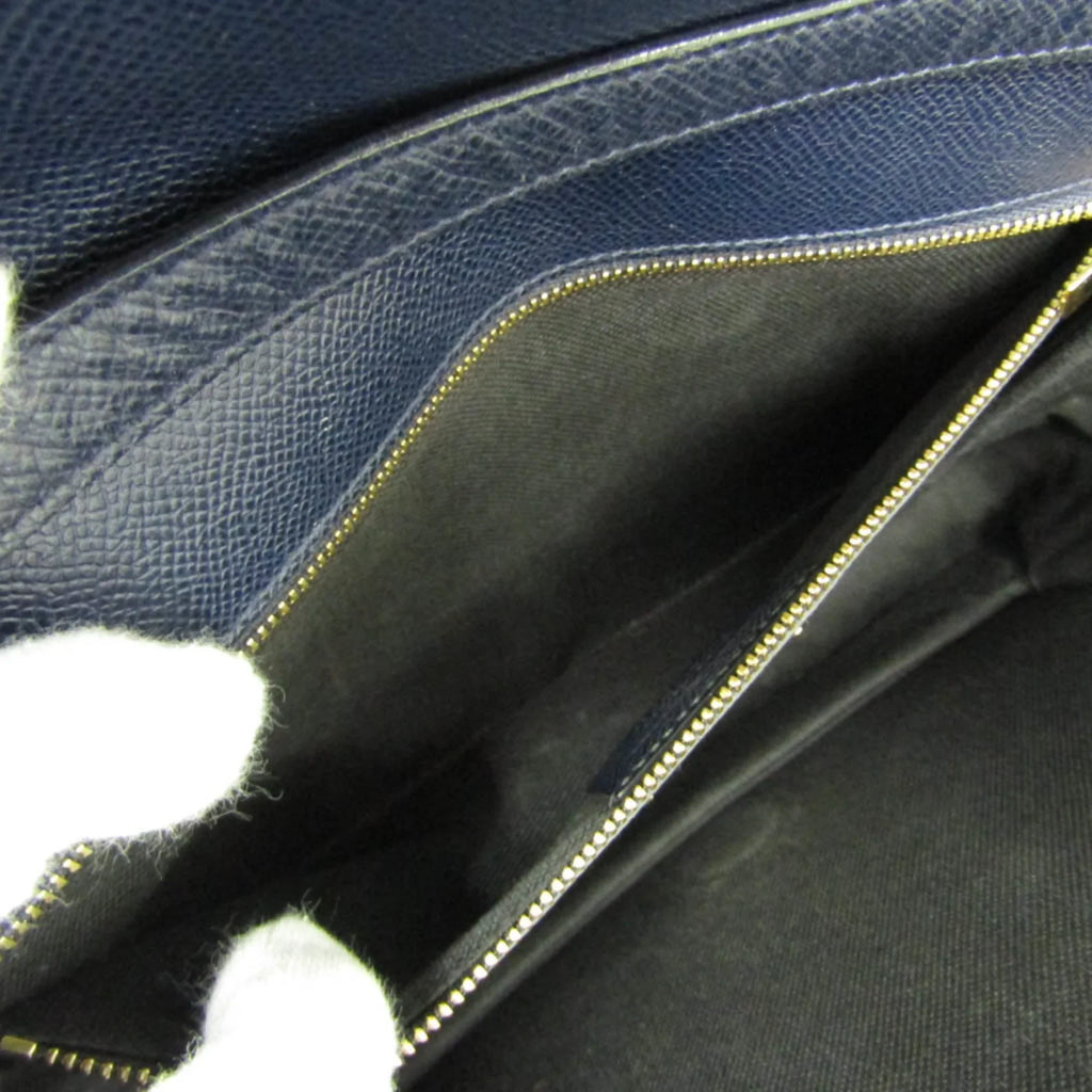 Pre-Owned Salvatore Ferragamo Vara -21 0011 Women's Leather Shoulder Bag Navy (Good)