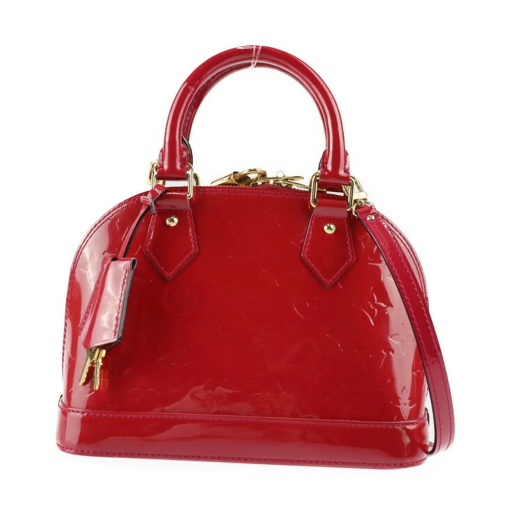 Pre-Owned   Alma  Handbag  Monogram Vernis Pomme d'Amour Gold Hardware 2WAY Shoulder Bag Crossbody Vuitton (Like New)