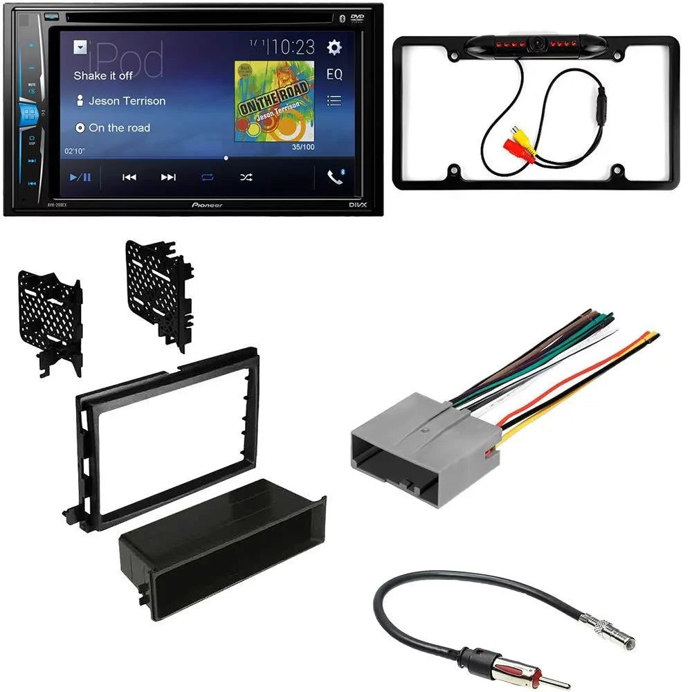 Bundle with Pioneer Multimedia  Car Stereo and Installation Kit - for 2009-2016 Ford Econoline/-Series / Bluetooth Touchscreen, Backup Camera, Double Din Dash Kit