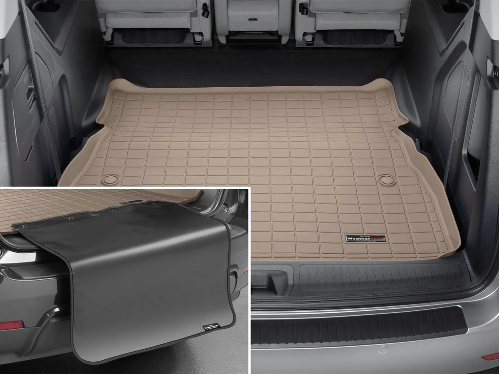 WeatherTech Cargo Trunk Liner with Bumper Protector fit with 2018-2024 Honda Odyssey - Behind 2nd Row Seating With Bumper Protector, Tan