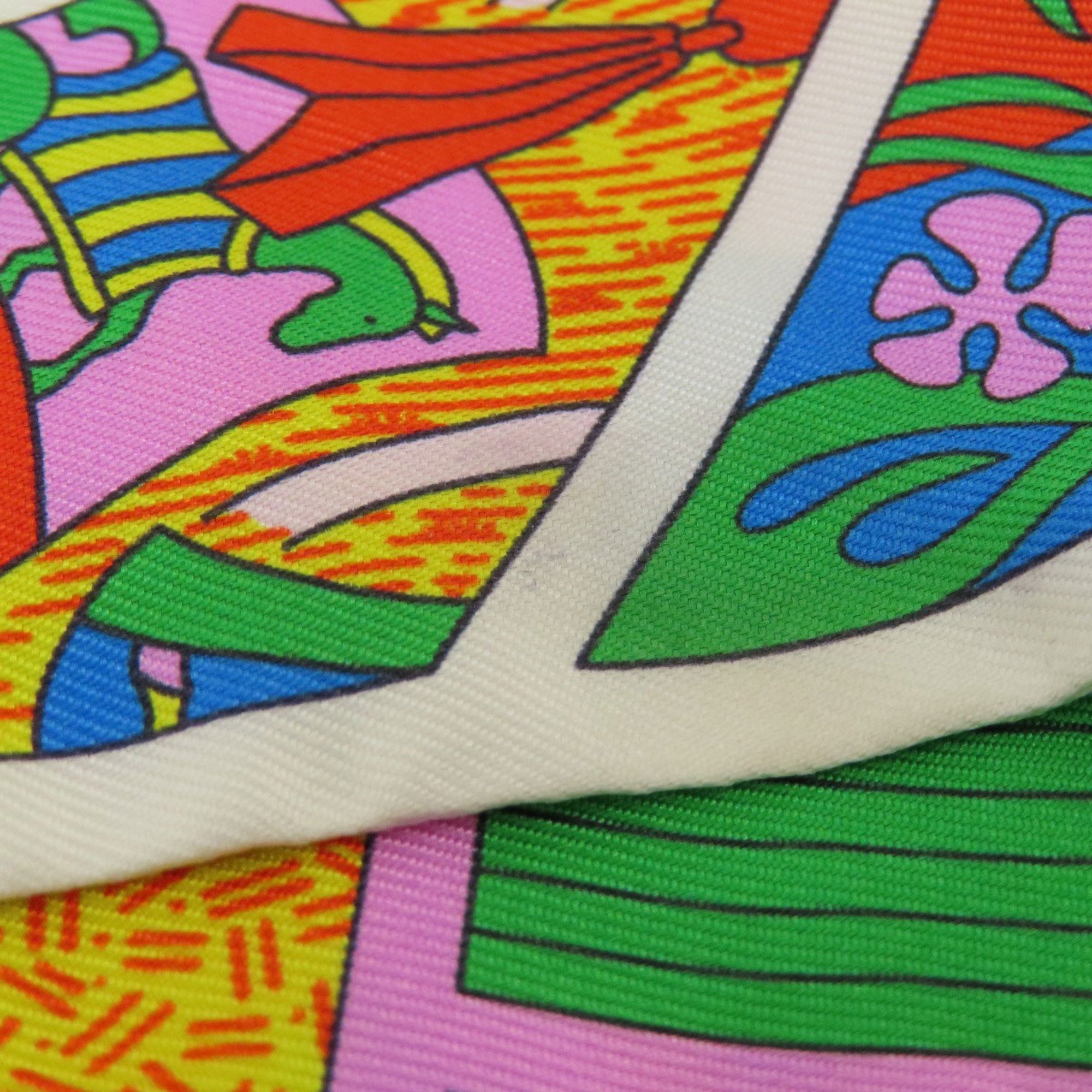 Pre-Owned Hermes Twilly Scarf Silk Women's  (Good)